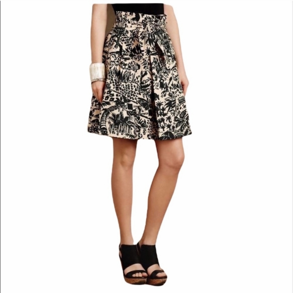 LIKE NEW Anthropologie Corey Lynn Calter‎ Palm Garden Full Skirt Size 2